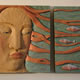 'Sticklebacks' 2011 Oil colour on Sweet Chestnut Height of each panel 40cm x 45cm
